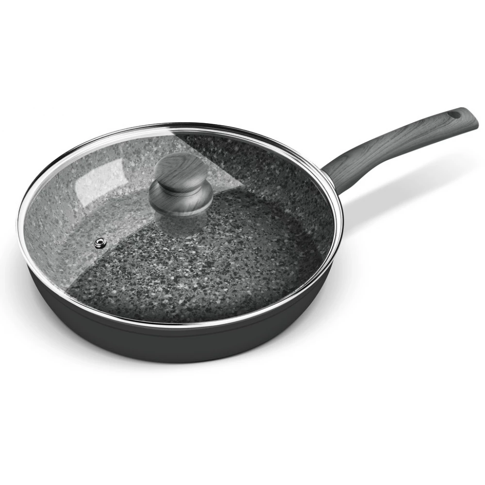 LAMART LT1176 Flint Serpenyő fedővel 28 cm szürke LAMART LT1176 Flint Serpenyő fedővel 28 cm szürke