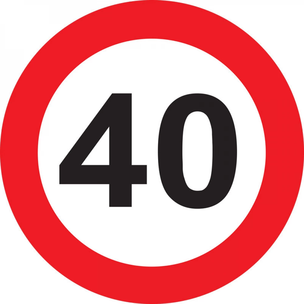 40 es Számos Sebességkorlátozó Szülinapi Tábla 40 cm iPon hu