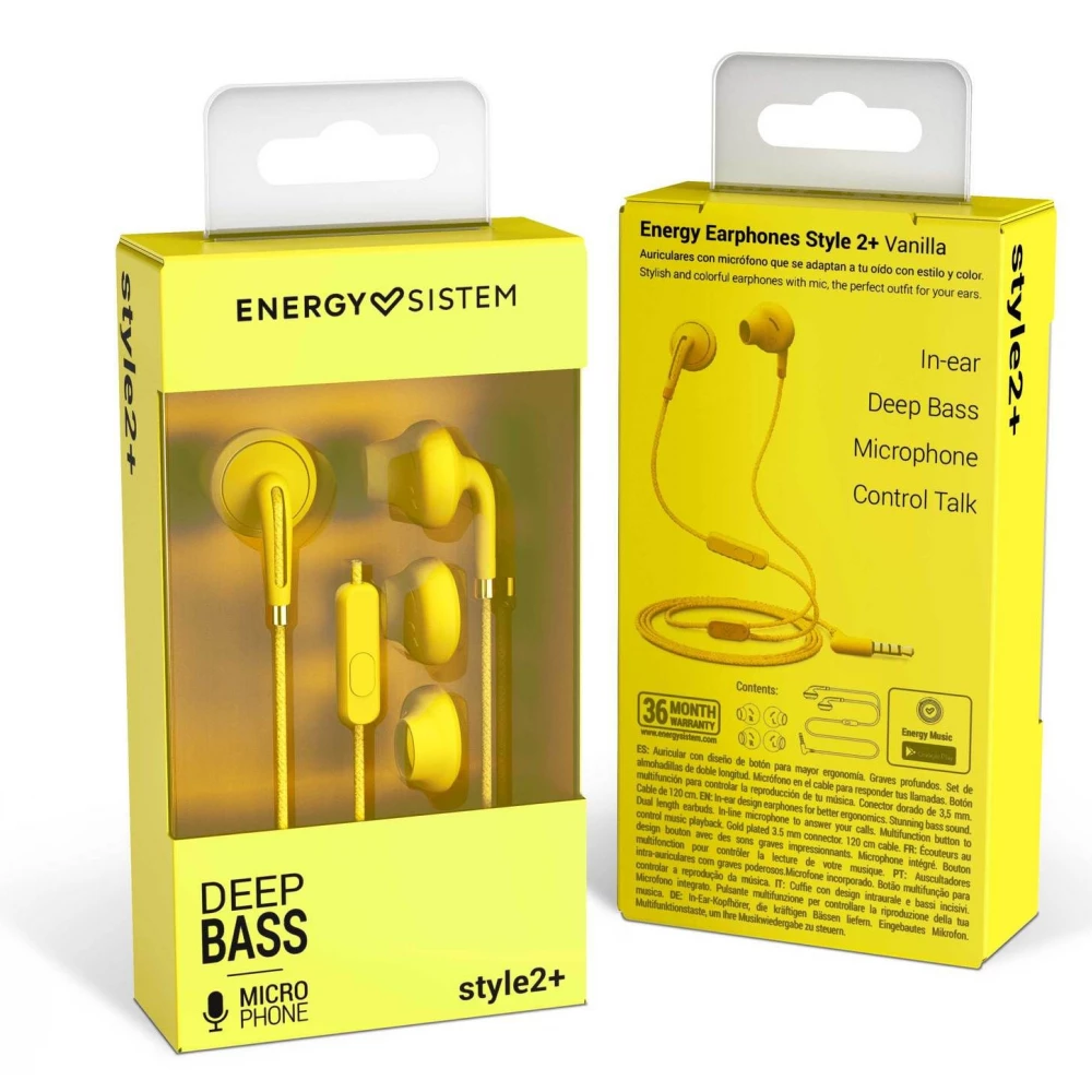 ENERGY SISTEM Earphones Style 2+ žuto