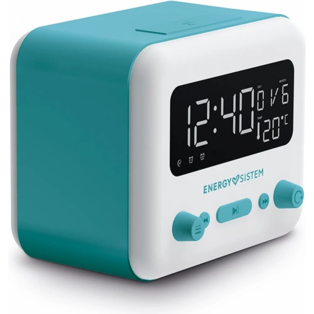 ENERGY SISTEM 450725 Clock Speaker 2 Bluetooth ébresztőórás hangszóró  kék-fehér - iPon - hardver és szoftver hírek, tesztek, webshop, fórum