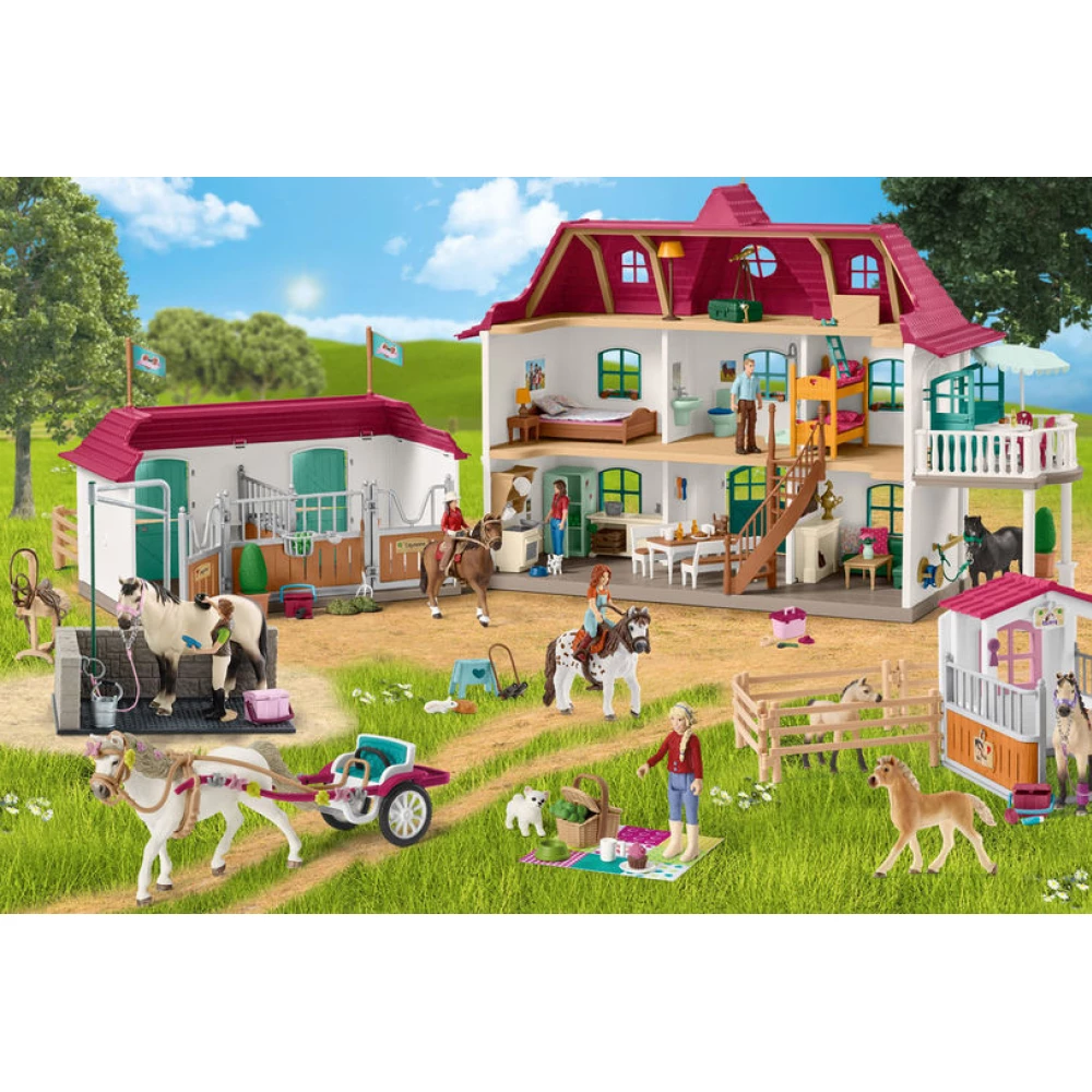 A Day at the Farm 40 piece jigsaw with two Schleich Figures Schleich 