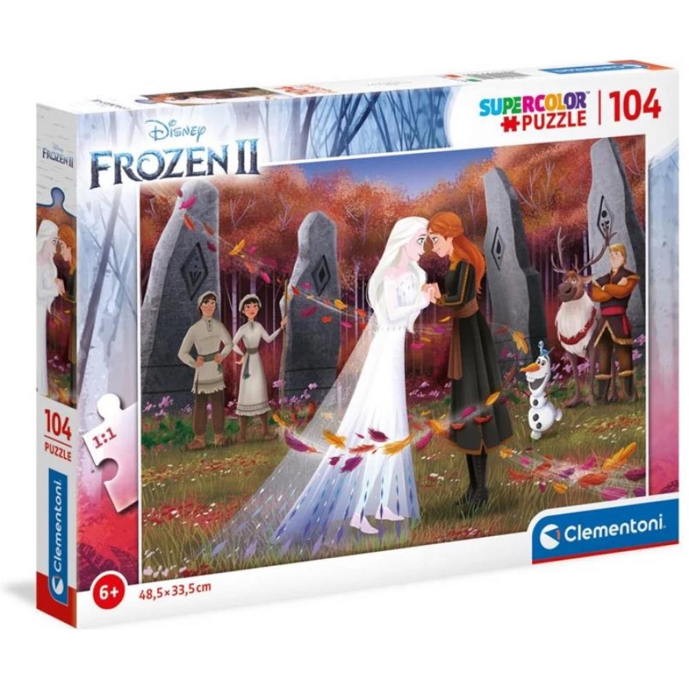 CLEMENTONI Puzzle game 104 pieces SuperColor Disney Frozen 2 - iPoncomp.com