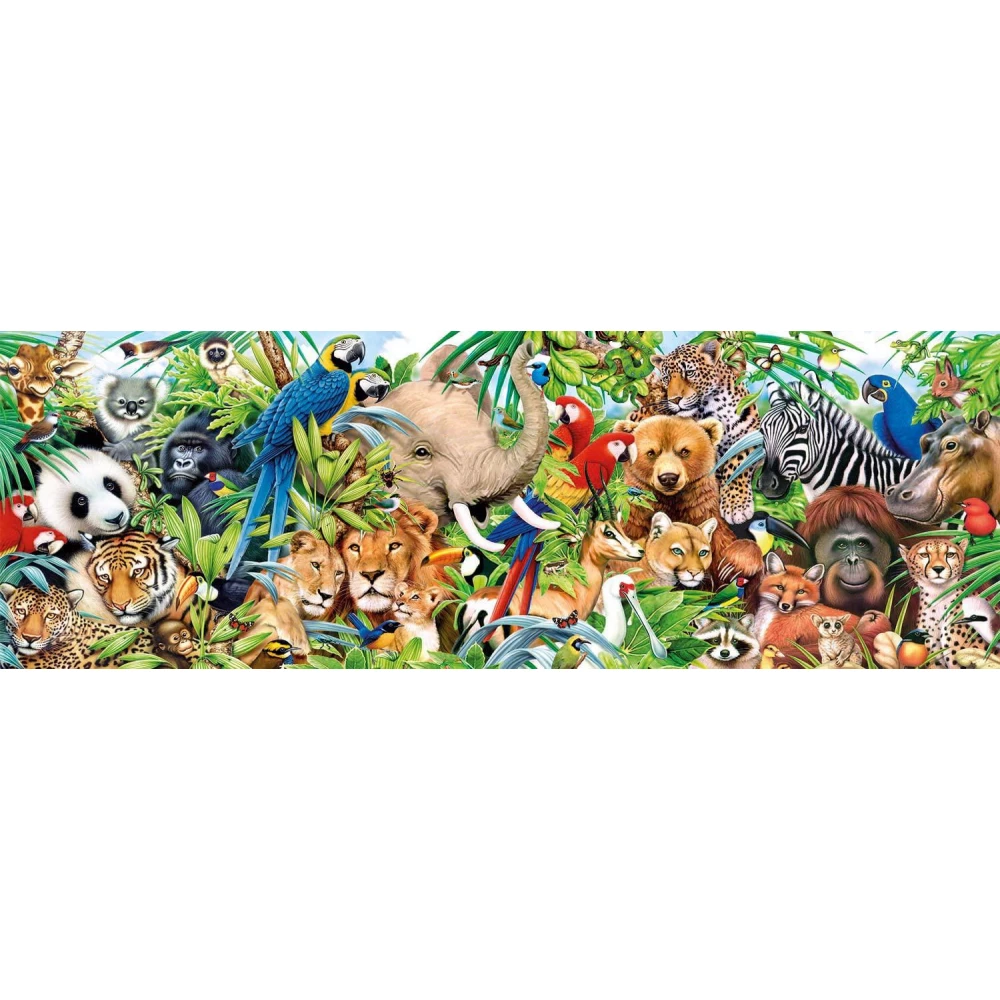 CLEMENTONI Puzzle joc 1000 bucăţi High Quality Collection Panorama Animale salbatice
