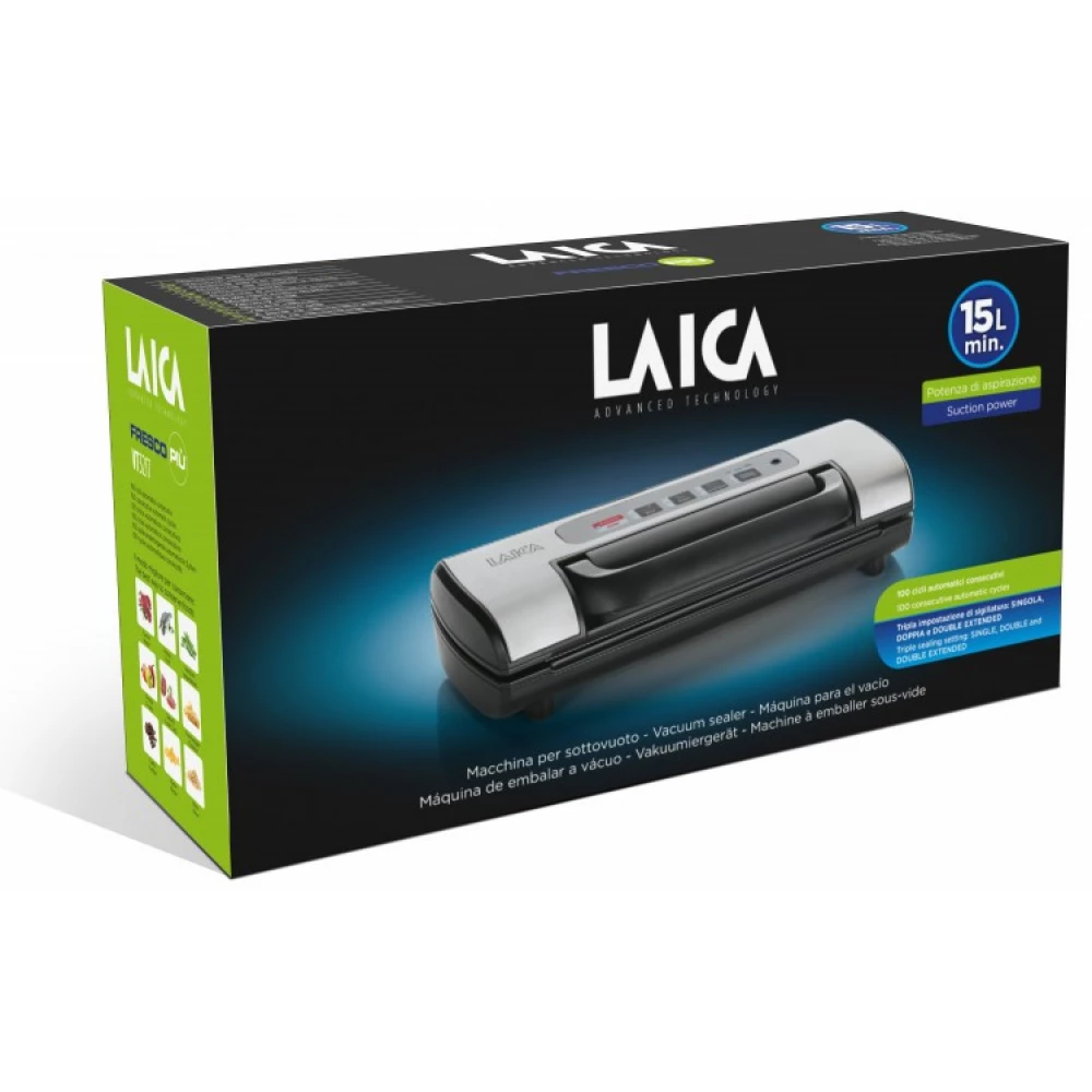 LAICA VT32170 Praktik vacuum foil sealer machine grey 15 L / minute 120 W  silver / black - iPon - hardware and software news, reviews, webshop, forum