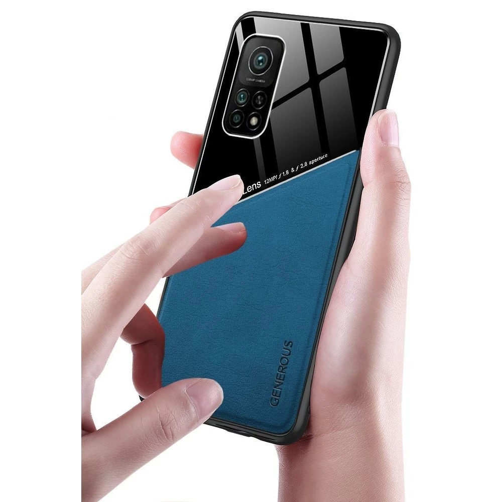WOOZE Texture szilikon-bőr magnetic back plates Huawei Honor 20 Pro blue