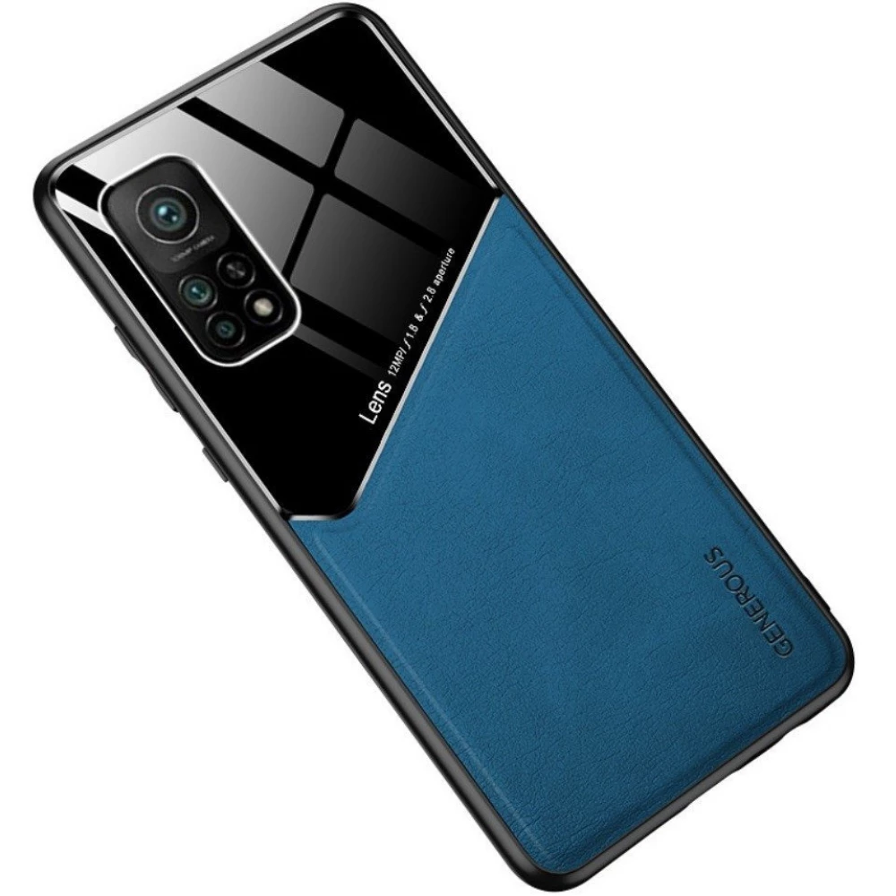 WOOZE Texture szilikon-bőr mágneses hátlaptok Huawei P Smart (2021) kék