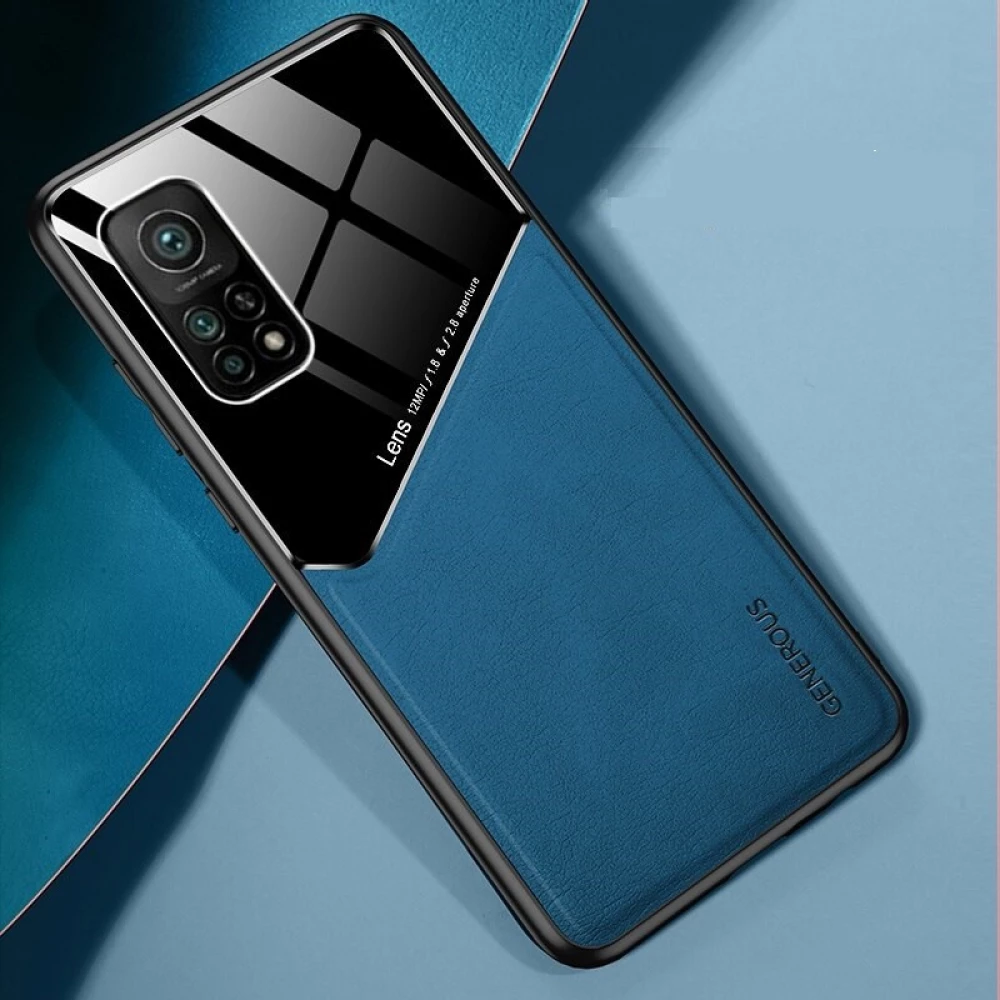 WOOZE Texture szilikon-bőr mágneses hátlaptok Huawei P Smart (2021) kék