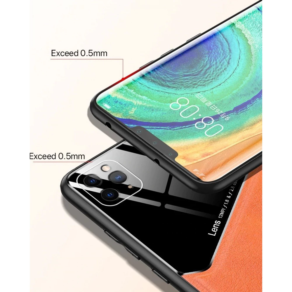 WOOZE Texture szilikon-bőr mágneses hátlaptok Huawei P Smart (2021) piros