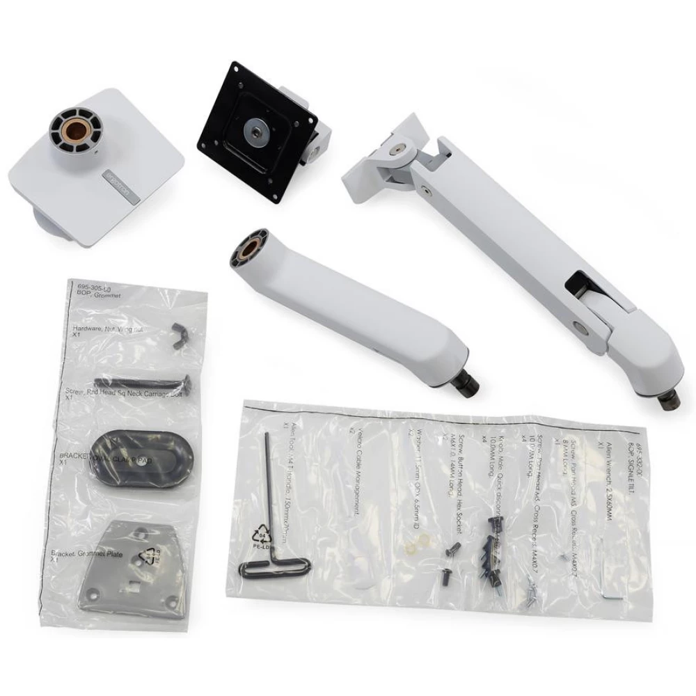 ERGOTRON HX Desk Monitor Arm with HD Pivot white