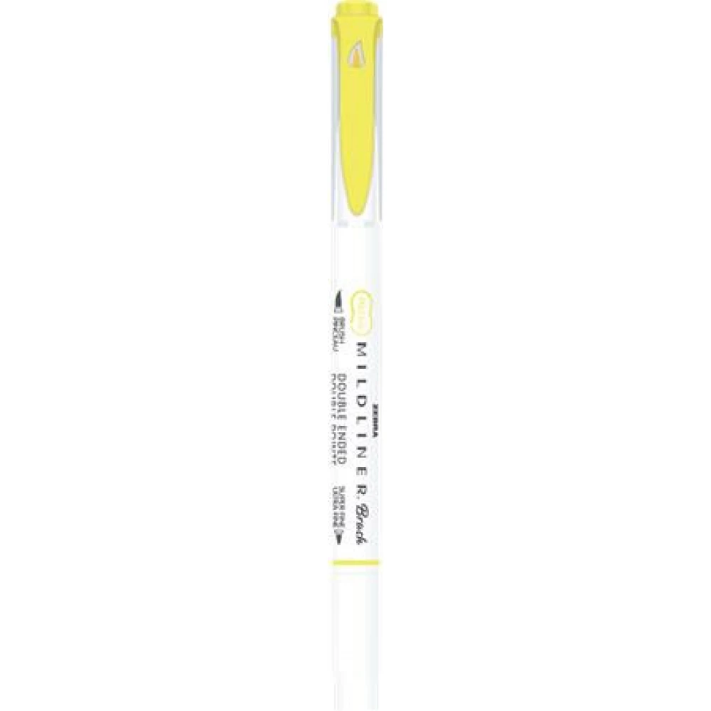 ZEBRA Mildliner Fluorescent Ecsetirón kétvégű sárga ZEBRA Mildliner Fluorescent Ecsetirón kétvégű sárga