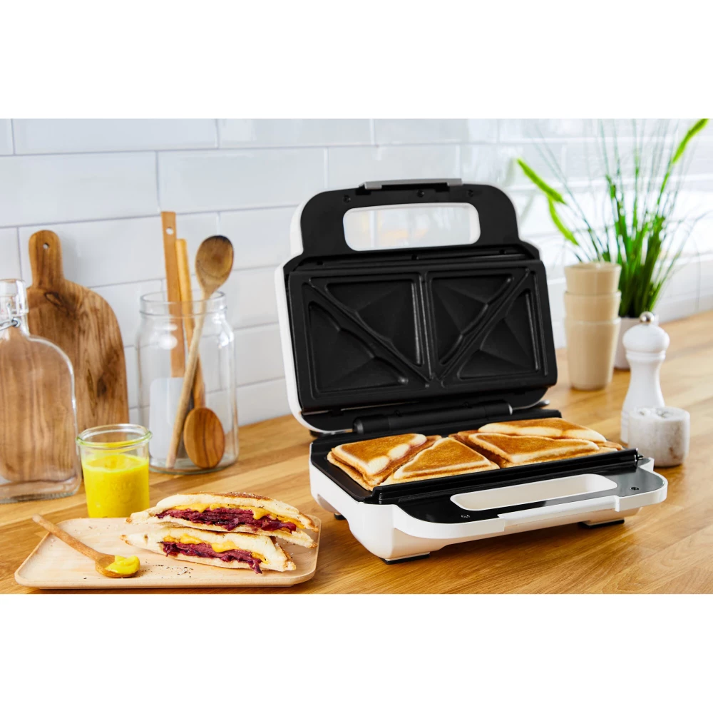 Tefal Snack Collection, 700 W, black/inox - Sandwich and waffle maker,  SW854D16