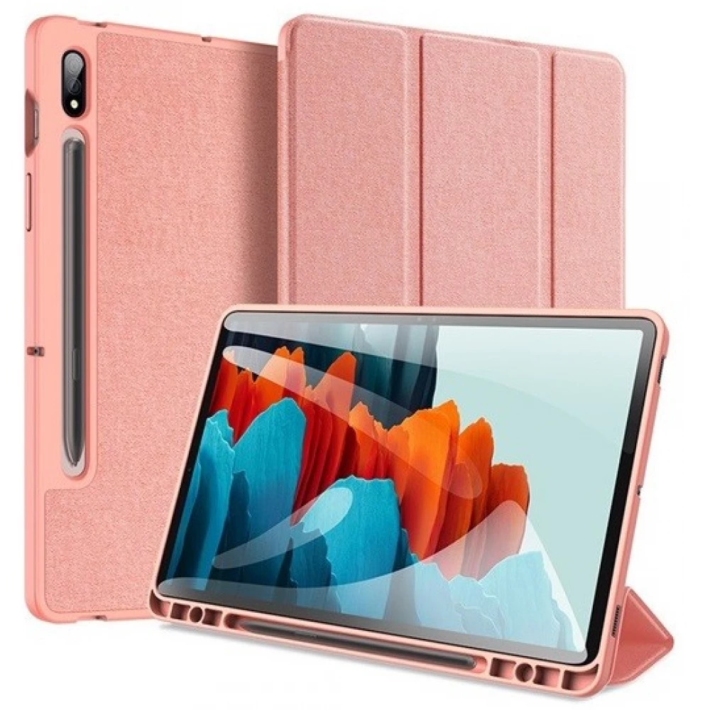 DUX DUCIS Domo Galaxy Tab S7 11.0 SM-T870 / T875 / T876B mappa tok rózsaszín