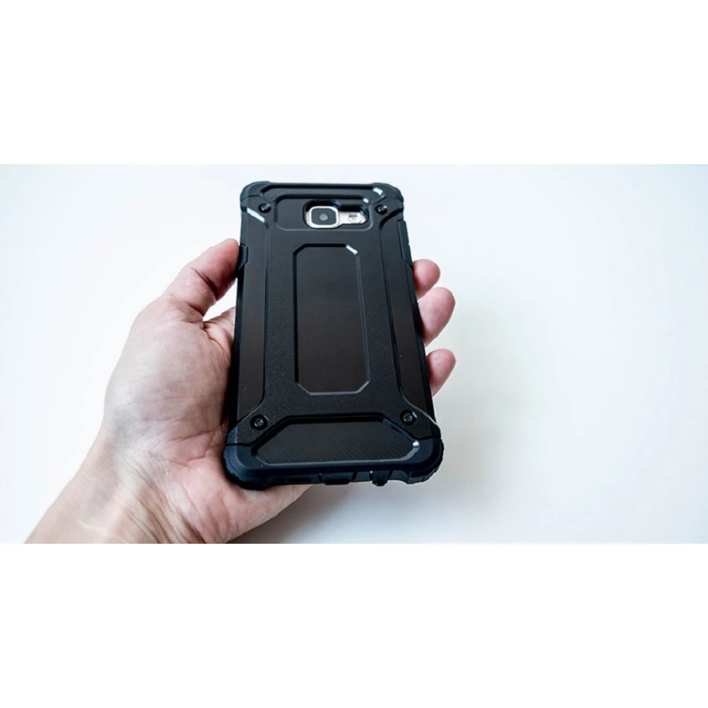 ZONE Defender fémhatású Plastik Rückendeckung Samsung Galaxy J3 (2017) schwarz