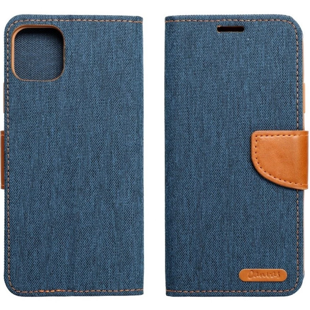 ZONE Canvas Book Side blooming case stand Samsung Galaxy A72/A72 5G dark blue