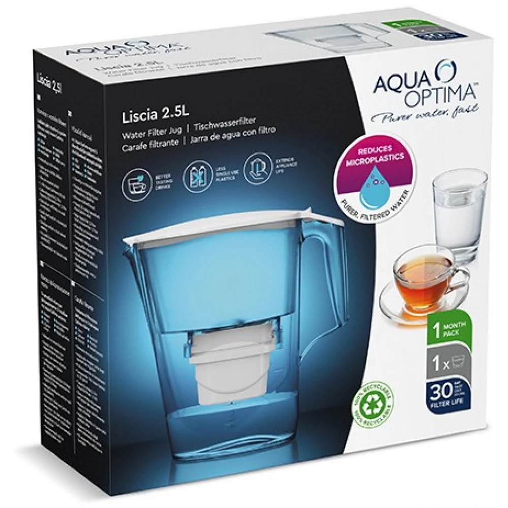 AQUA OPTIMA Liscia water Filter jug 2.5 l + Evolve+ Filter pitcher 1 pcs  transparent / white - iPon - hardware and software news, reviews, webshop,  forum