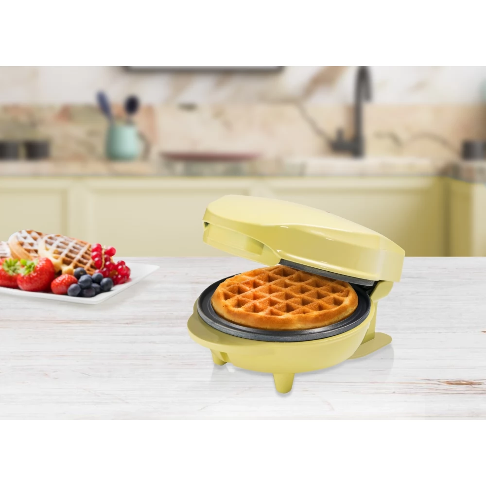 Dash Mini Honeycomb Waffle Maker in Yellow