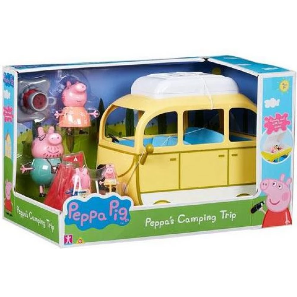 GYEREKJATEK Flair Toys Peppa malac családi kirándulása játék szett utazó busszal