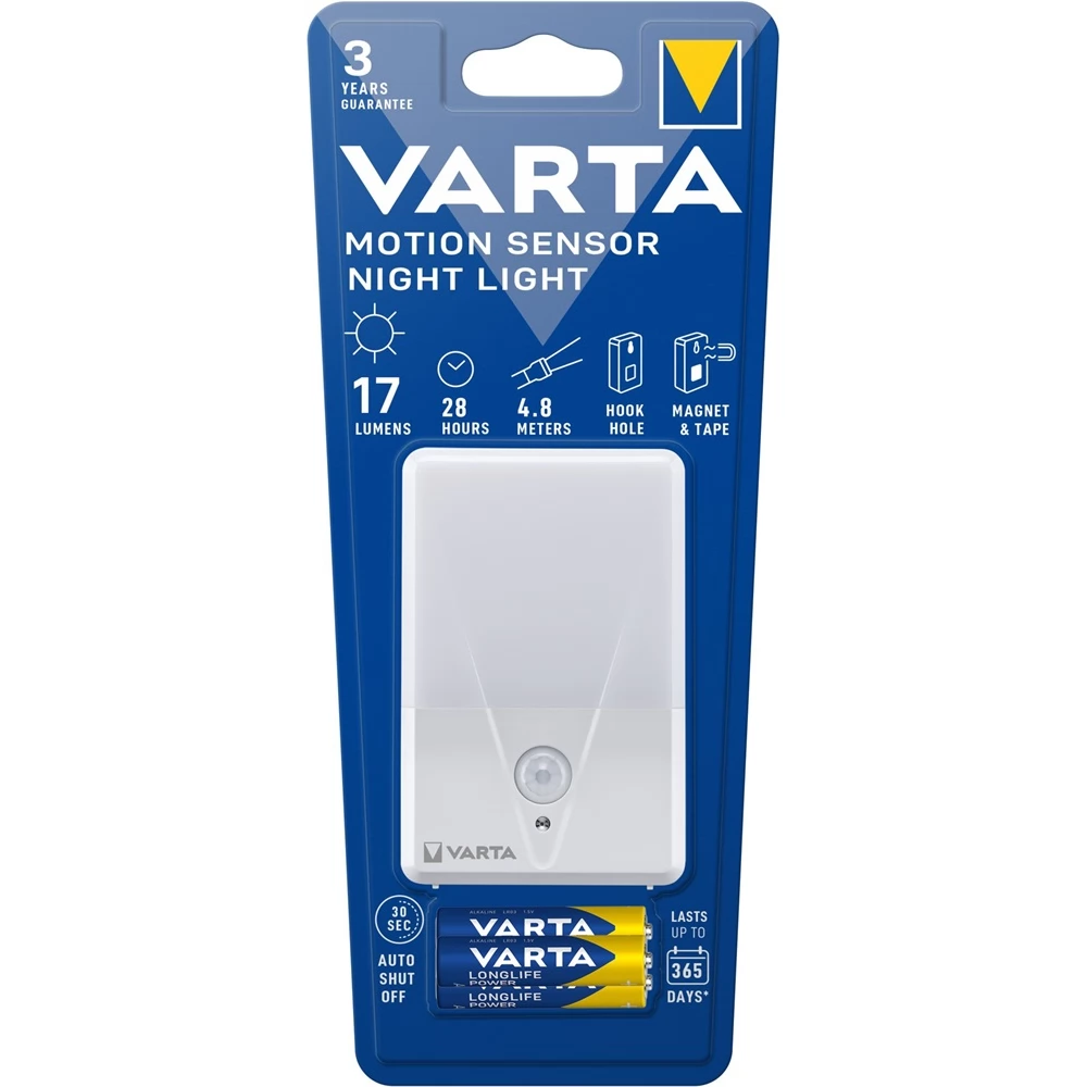 VARTA 16624101421 Motion Sensor Night Light Nacht Lampe + 3pcs AAA Element