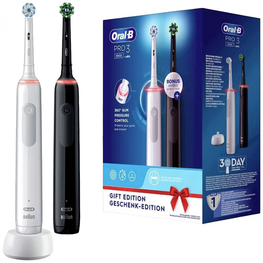 gids banner pot ORAL-B Pro 3 3900 Duopack Electronic toothbrush black-white (Basic  guarantee) - iPon - hardware and software news, reviews, webshop, forum