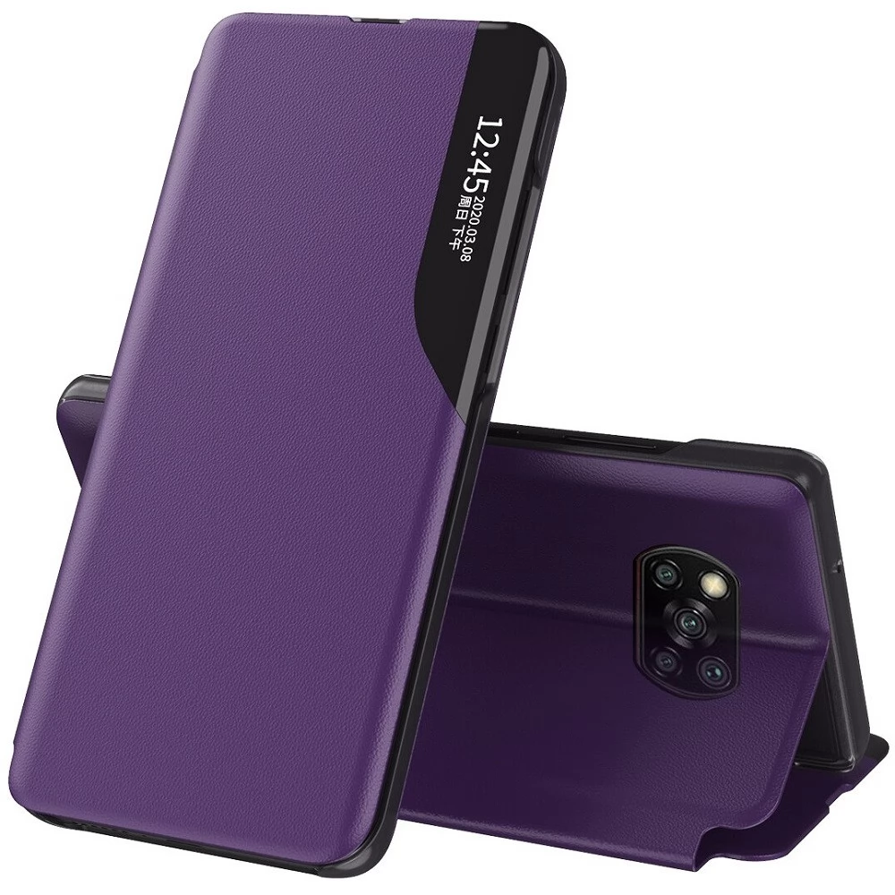 WOOZE FashionBook Oldalra nyíló tok Xiaomi Redmi K40/K40 Pro/K40 Pro Plus/Mi 11i/Poco F3 lila