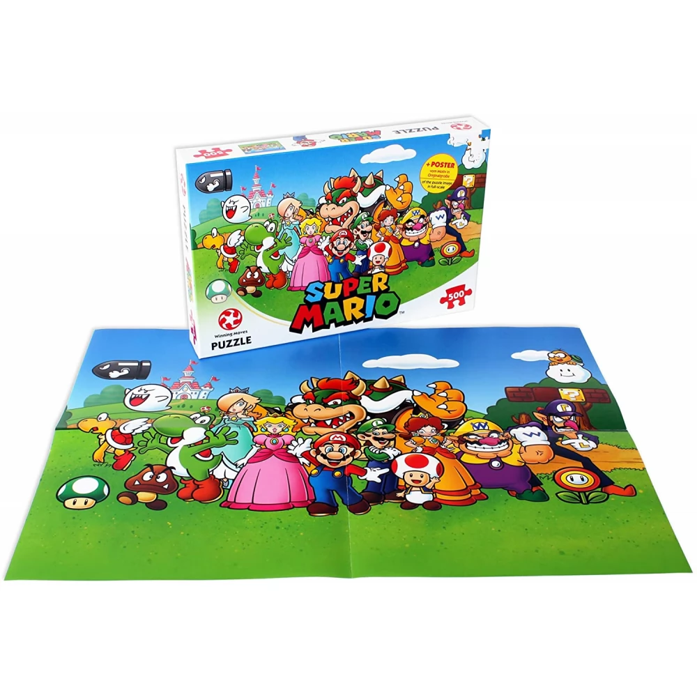 WINNINGMOVES Puzzle játék 500 darabos Super Mario és barátai