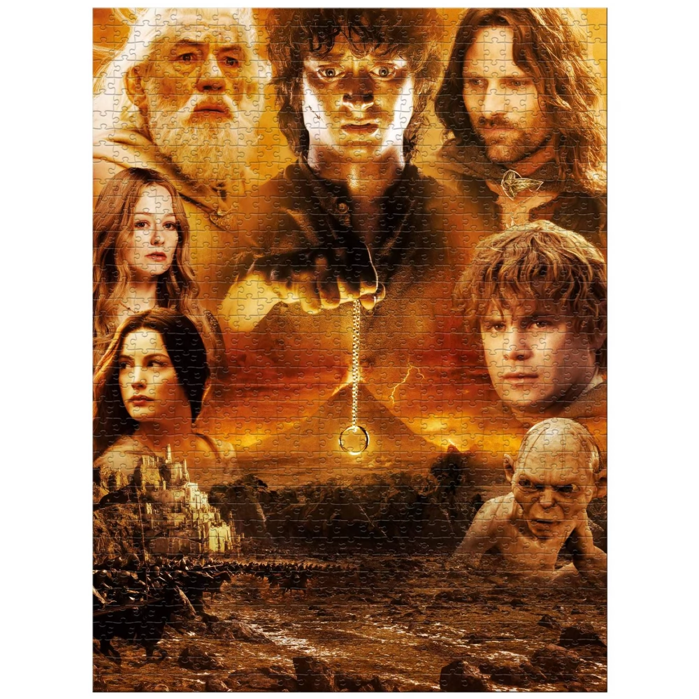 WINNINGMOVES Puzzle joc 1000 bucăţi The Lord of the Rings Mount Doom