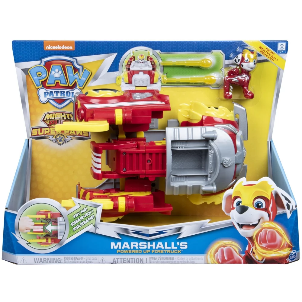 Paw Patrol Mighty Pups Super Paws Mighty Cruiser Camion con 3 Personaggi  6054649 Spin Master