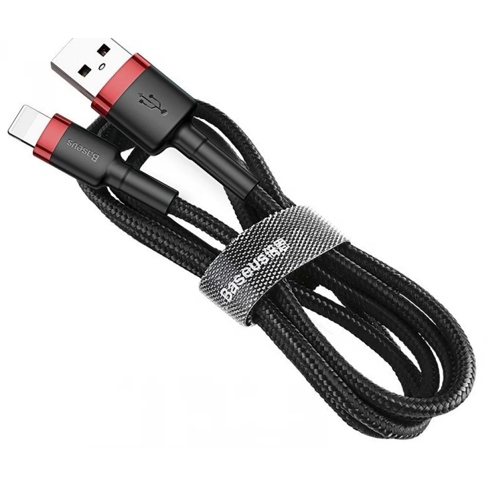 BASEUS USB Lightning Töltő/adatkábel Fekete 2m CALKLF-C19