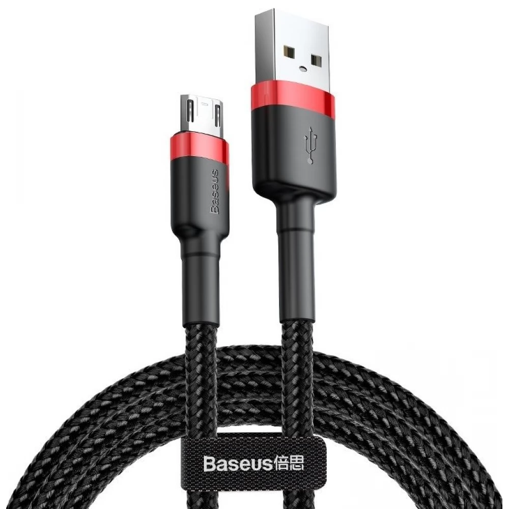 BASEUS USB Micro USB transformator Crno 1m CAMKLF-B91