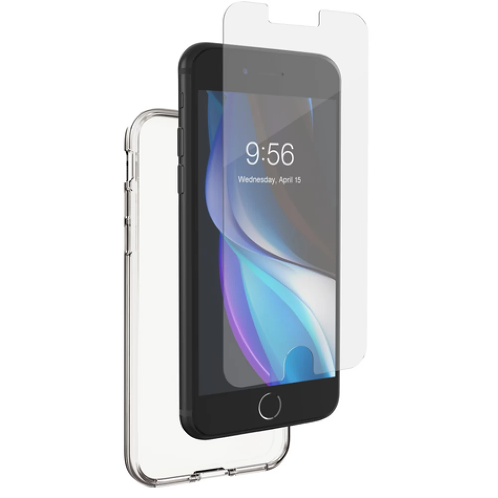 ZAGG InvisibleShield Glass Elite+ 360 backplate și protecţie ecran iPhone SE/8/7/6s/6