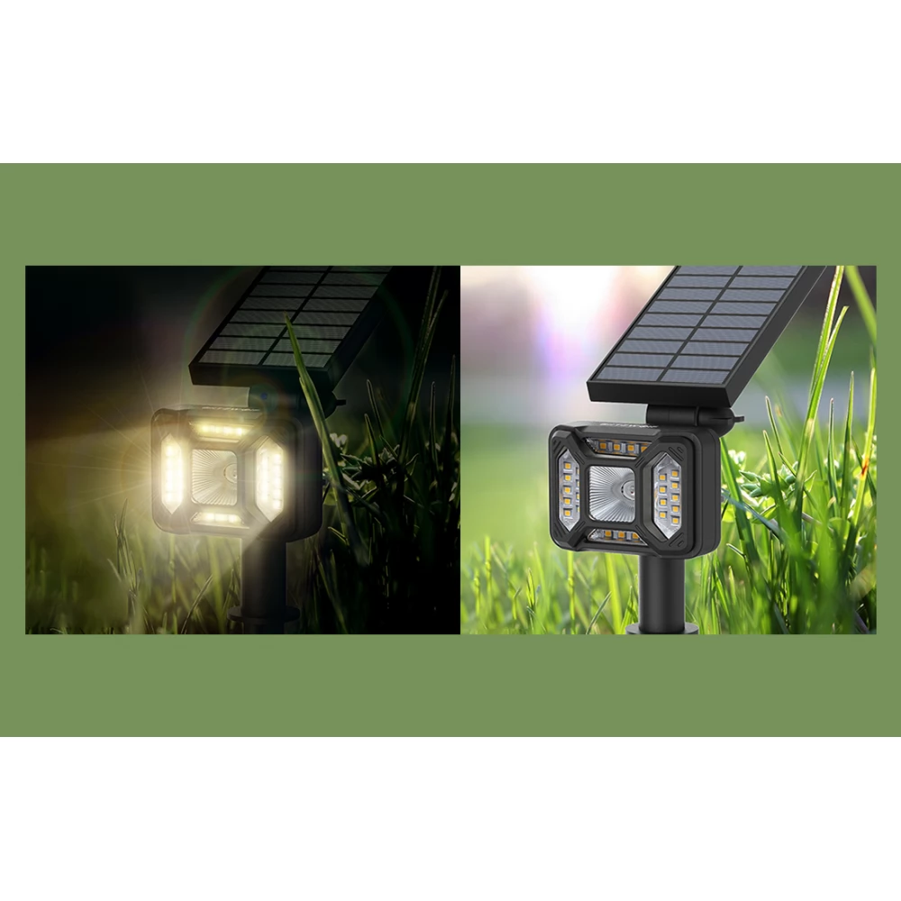 BLITZWOLF BW-OLT5 draussen Solar- RGB LED Lampe szürkület mit Sensor schwarz