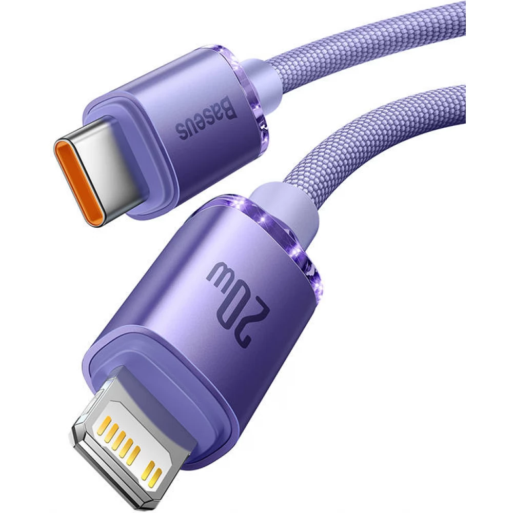 BASEUS USB Lightning Töltő/adat Lila 1.2m CAJY000205