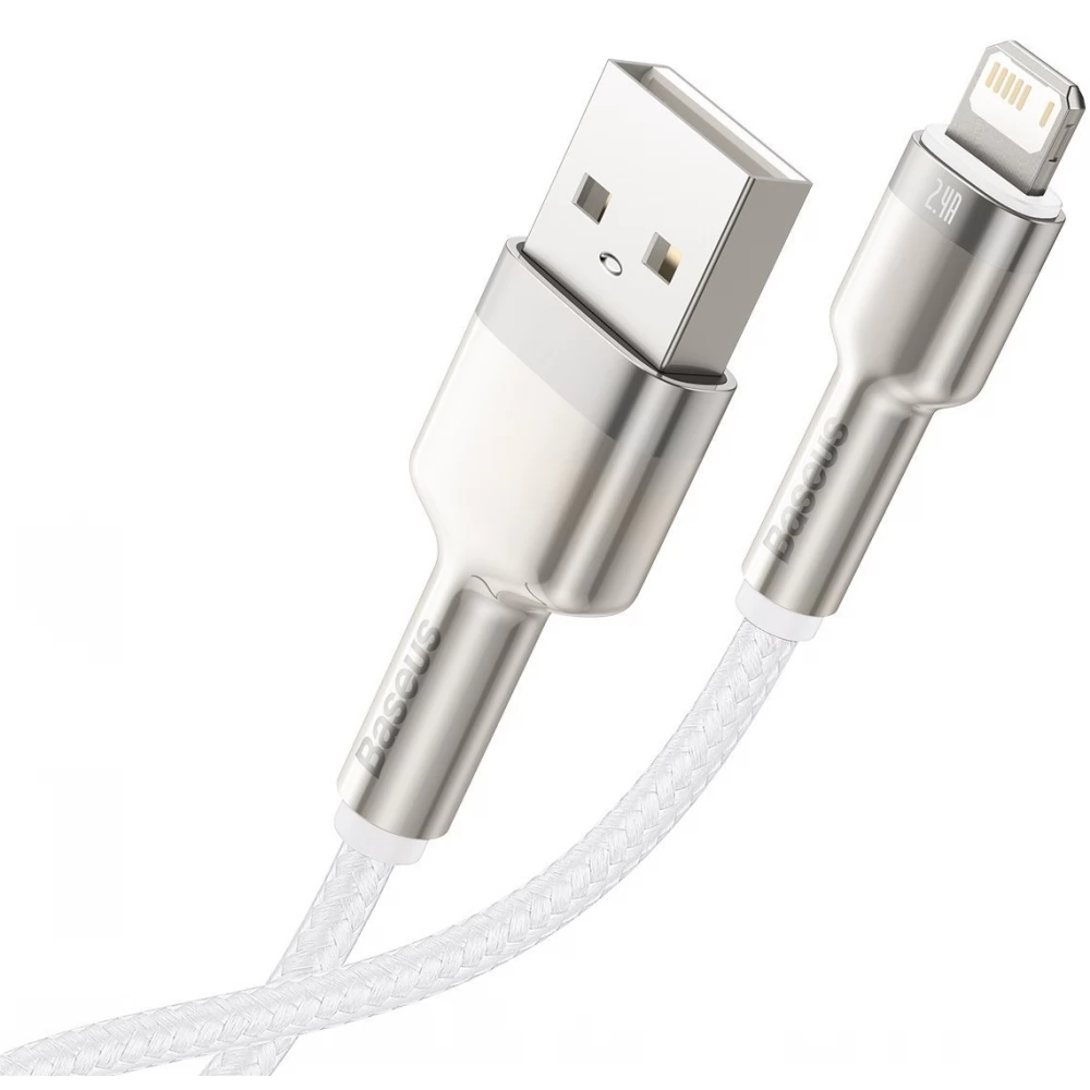 BASEUS USB Lightning Töltő/adat Alb 2m CALJK-B02