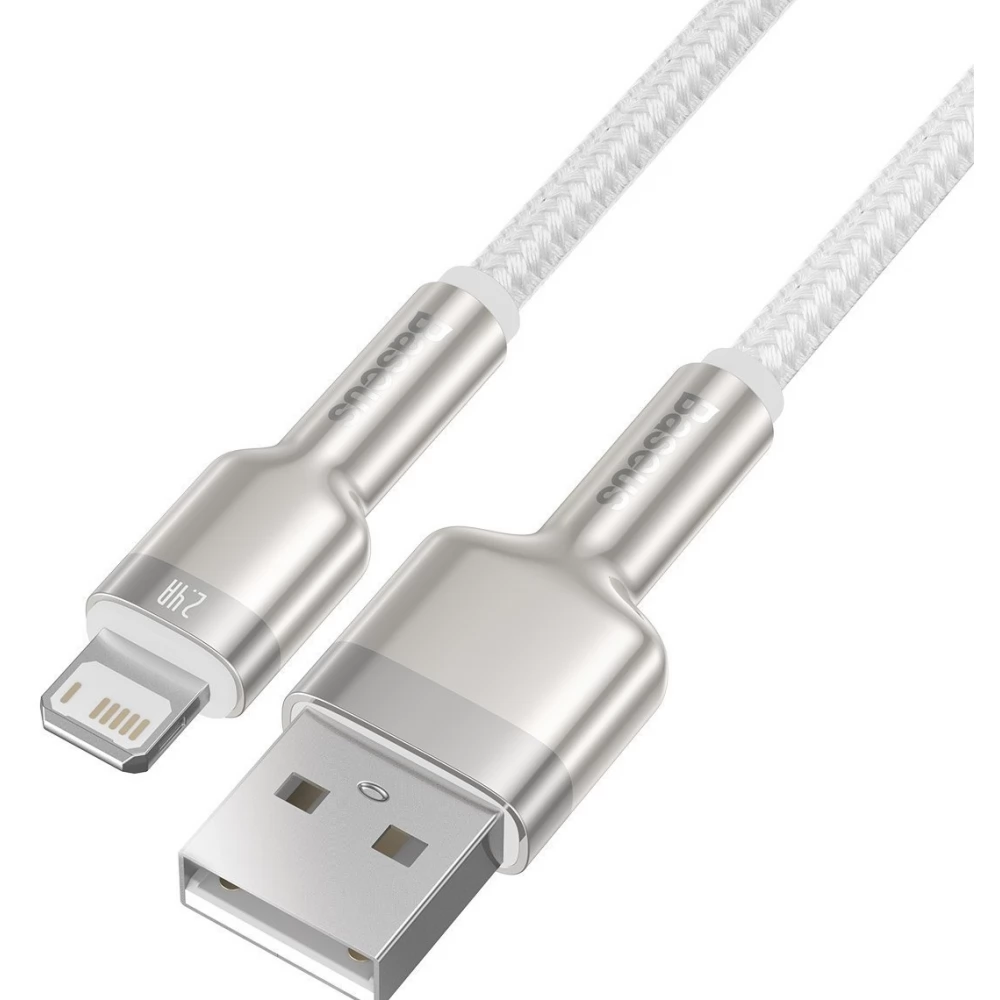 BASEUS USB Lightning Töltő/adat White 2m CALJK-B02