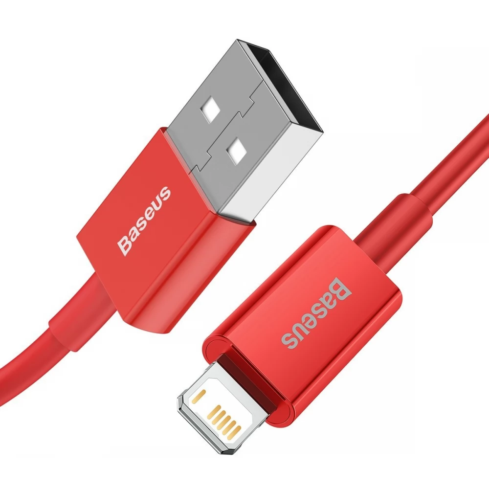 BASEUS USB Lightning Töltő/adat roșu 2m CALYS-C09