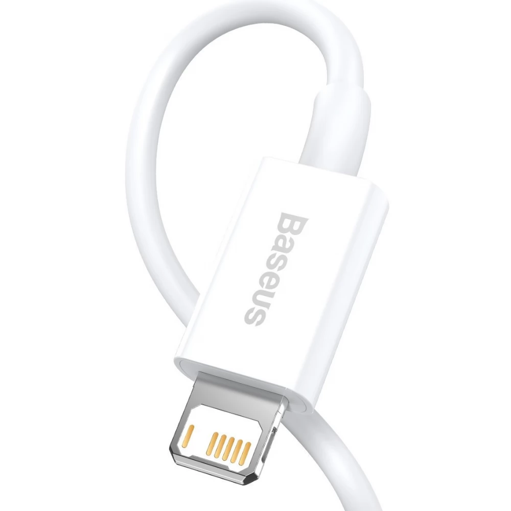 BASEUS USB Lightning Töltő/adat White 2m CALYS-C02