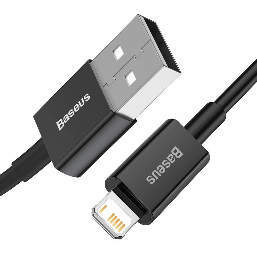 BASEUS USB Lightning Töltő/adat Crno 2m CALYS-C01