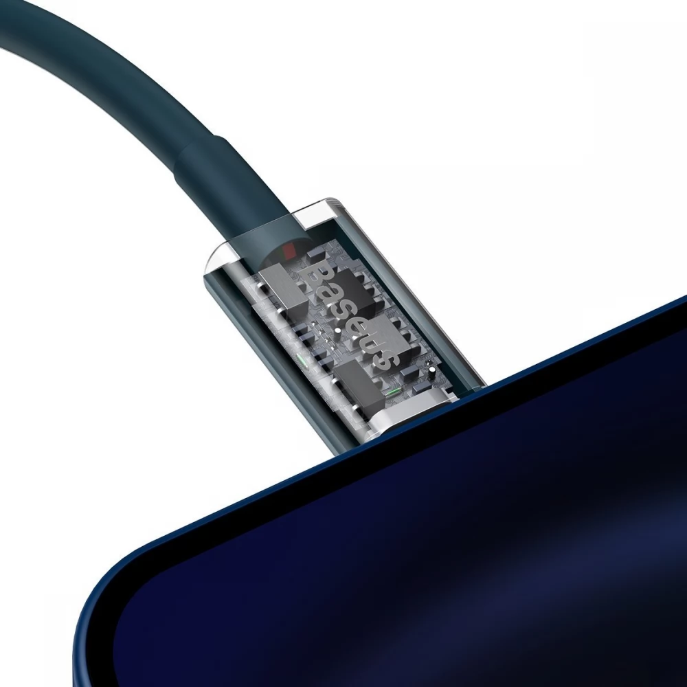 BASEUS USB 2.0 Type C Lightning Töltő/adat Albastru 2m CATLYS-C03