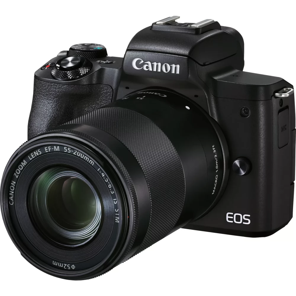 CANON EOS M50 Mark II + 15-45mm IS STM + 55-200mm IS STM schwarz (Basic Garantie)