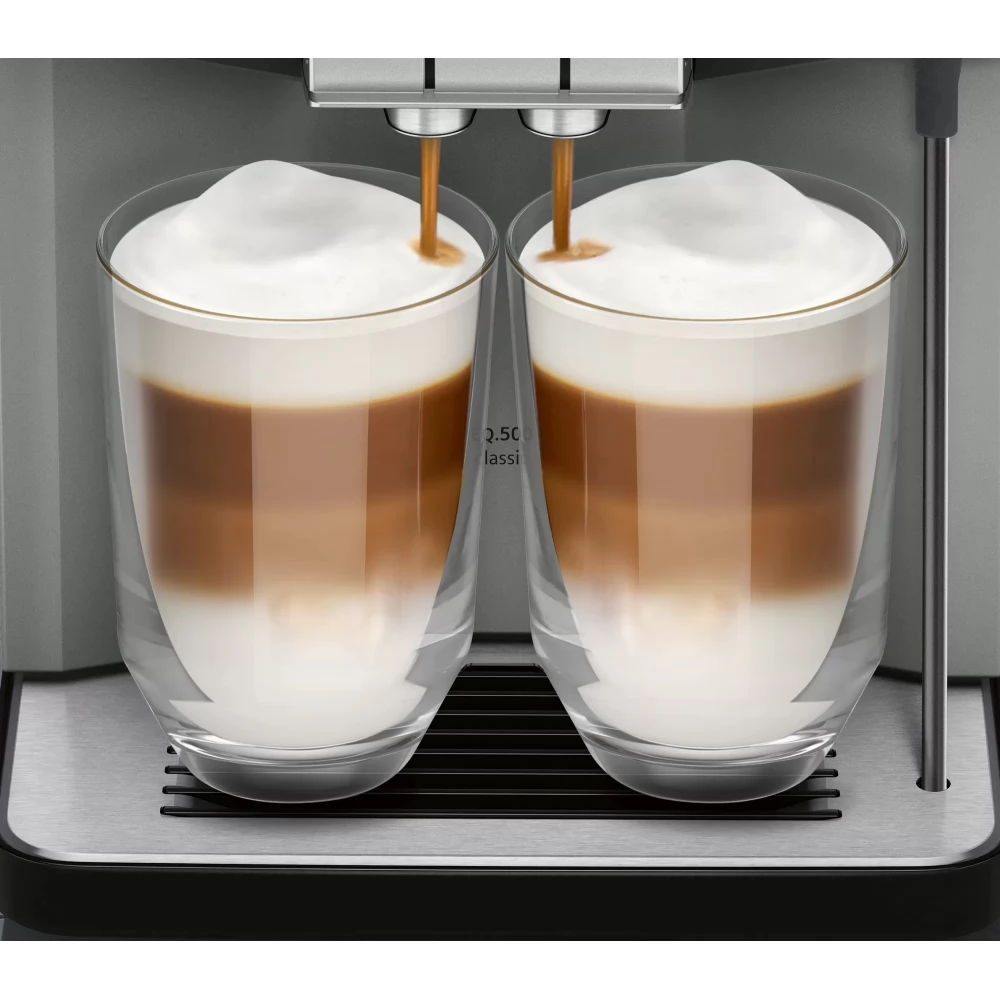 SIEMENS TP507R04 EQ.500 classic Kaffeemaschine vollständig automata inox / schwarz (Basic Garantie)