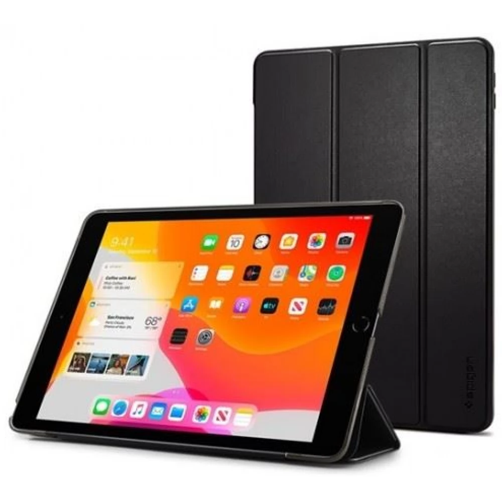 SPIGEN Smart Fold iPad 10.2" stranica procvat case crno