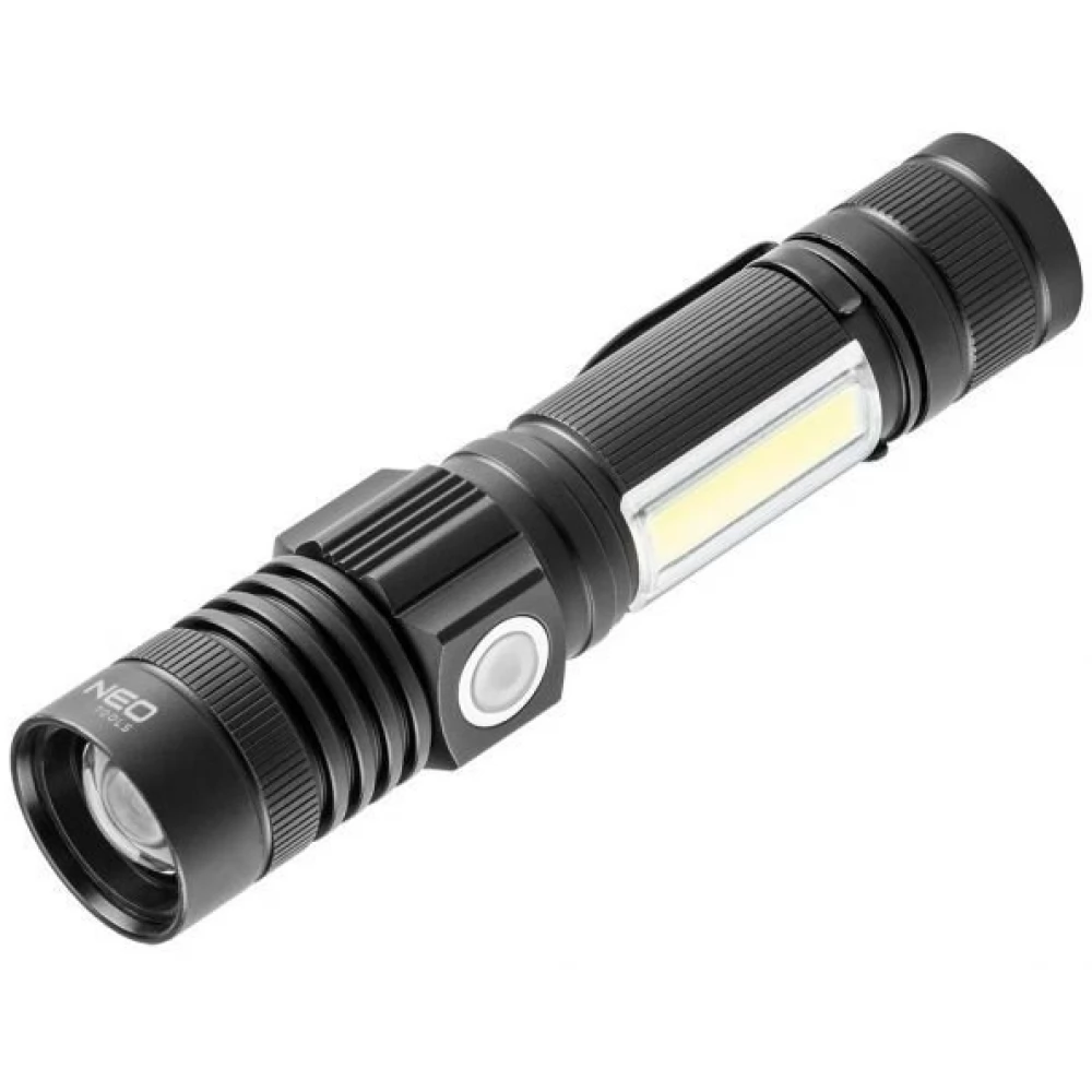 NEO TOOLS 99-033 Flashlight rechargeable 2 function USB 800lm CREE T6 LED 10W