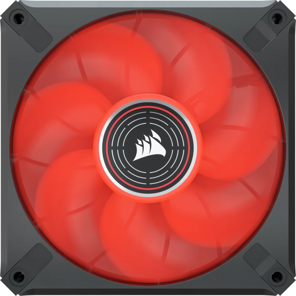CORSAIR ML120 LED ELITE Red Premium 120mm PWM Magnetic Levitation Fan roșu negru cu cadru