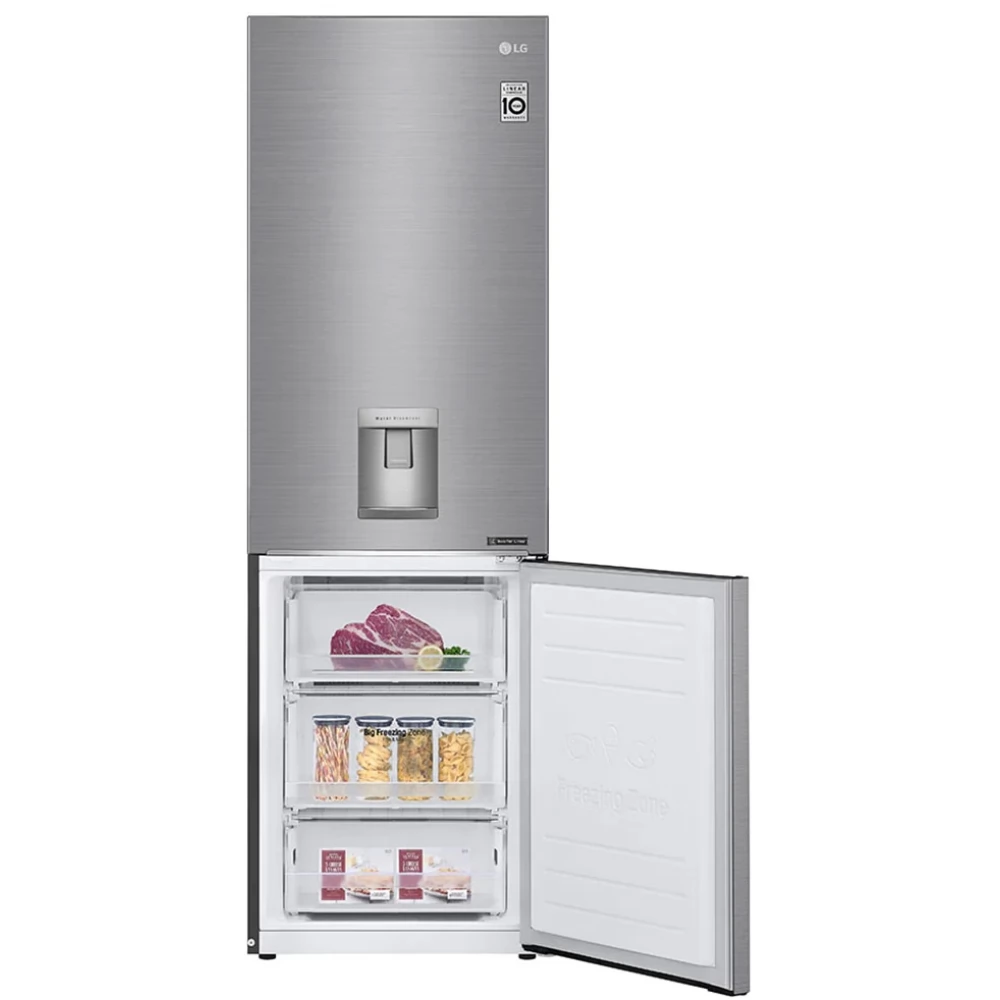 LG GBF61PZJMN Alulfagyasztós refrigerator DoorCooling+ technology 341 L capacity silver