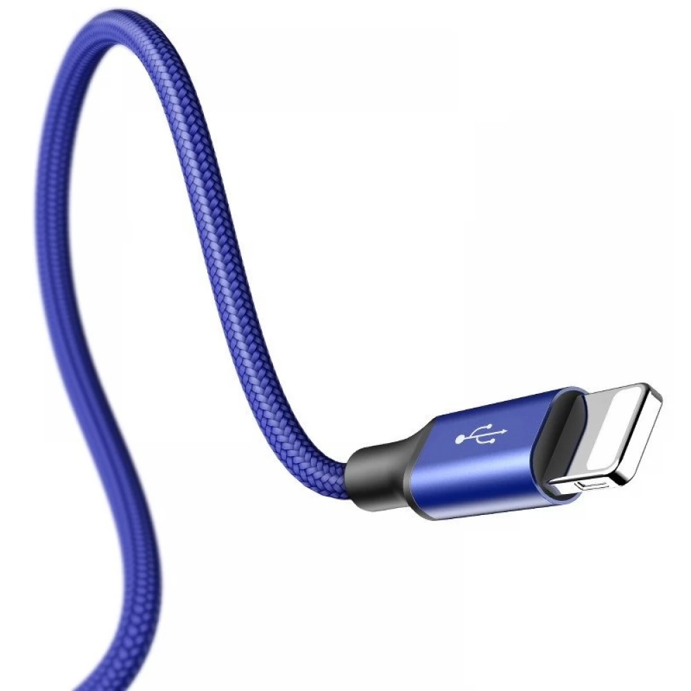 BASEUS USB Lightning + Micro USB + USB Type C Transformator Blau 1.2m CAMLT-SU13