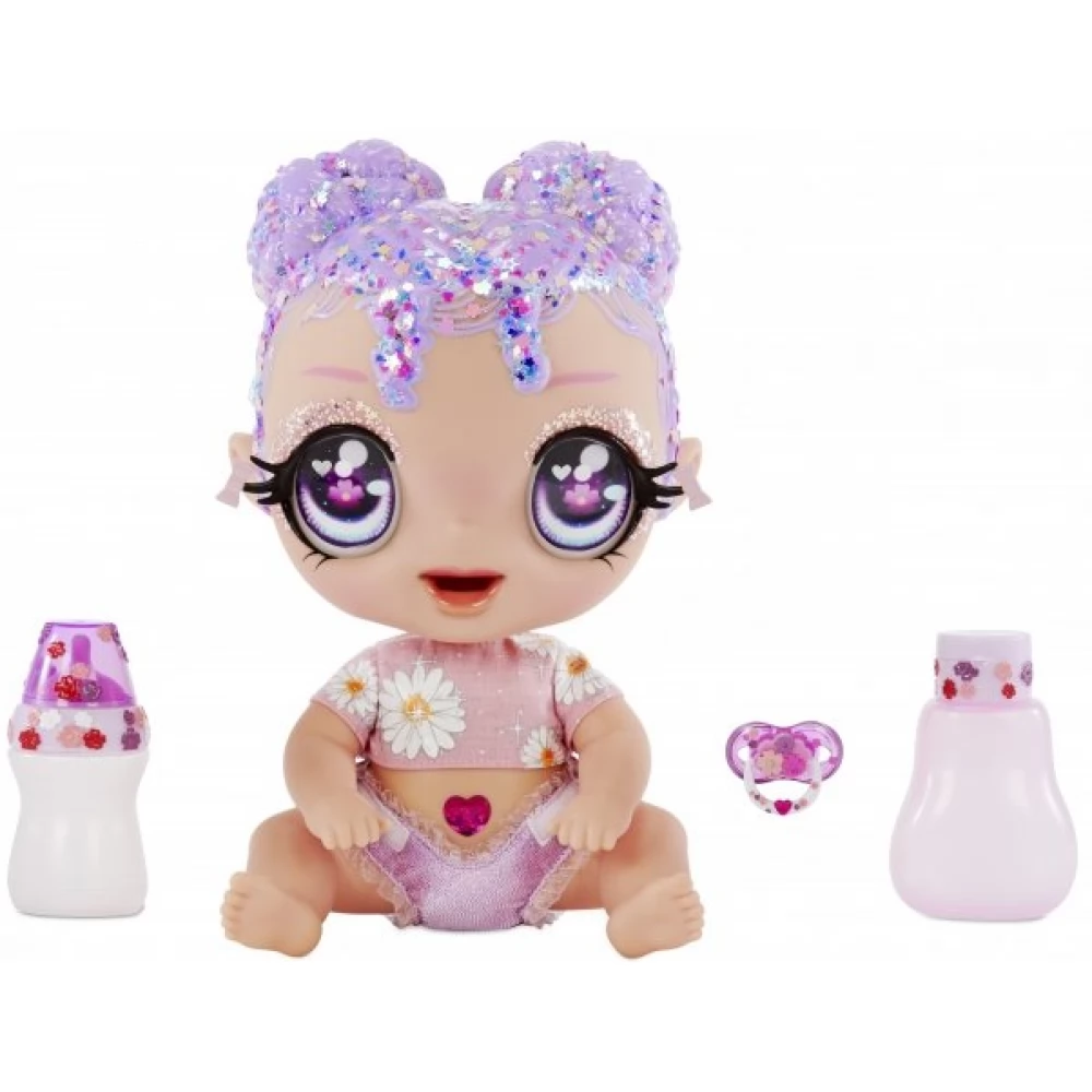 MGA ENTERTAINMENT Glitter Babyz Dreamia Stardust Flower baba lila ...