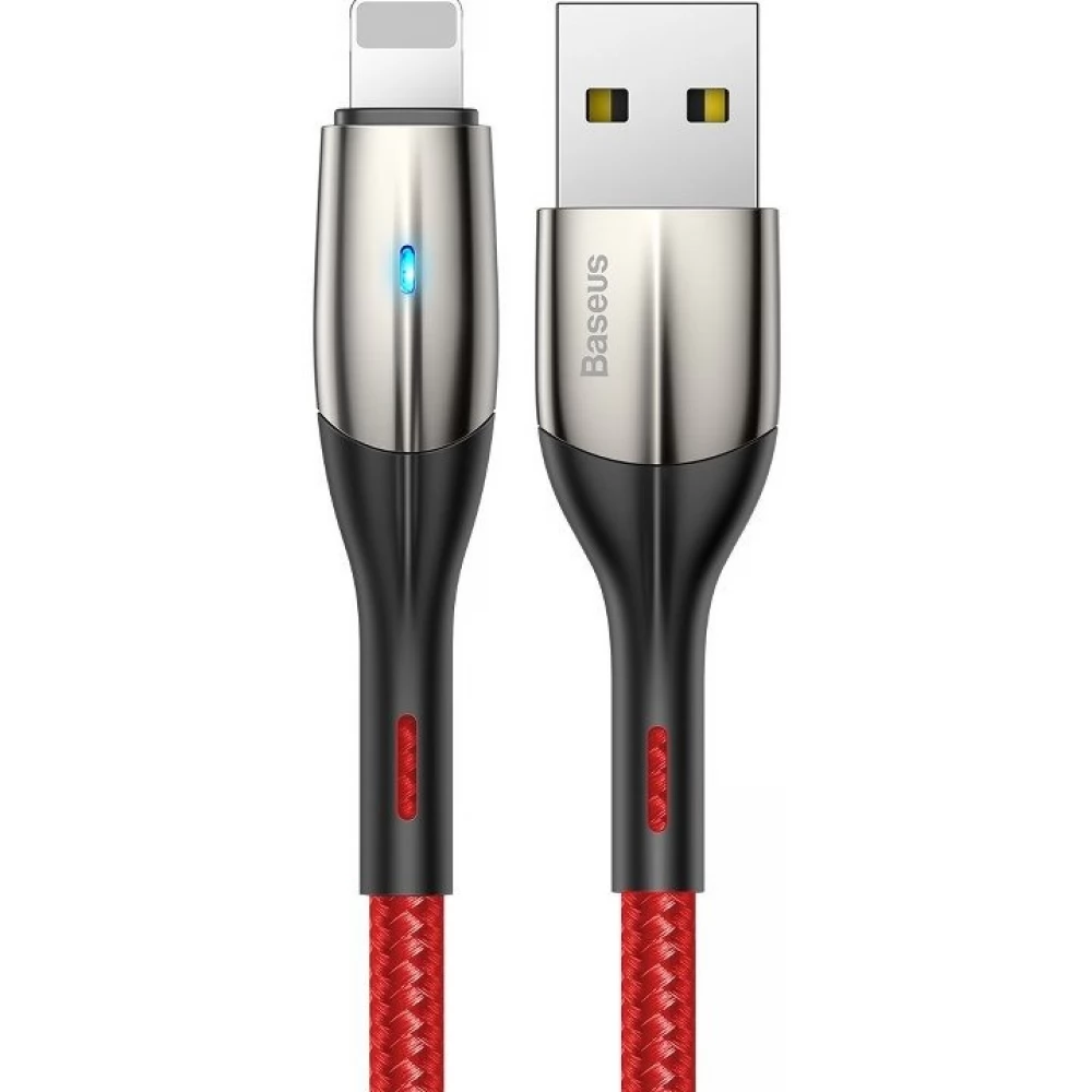 BASEUS USB Lightning Töltő/adat Red 50cm CALSP-A09