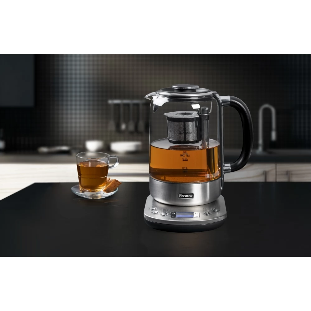Electric kettle with tea strainer, SWK 1080SS