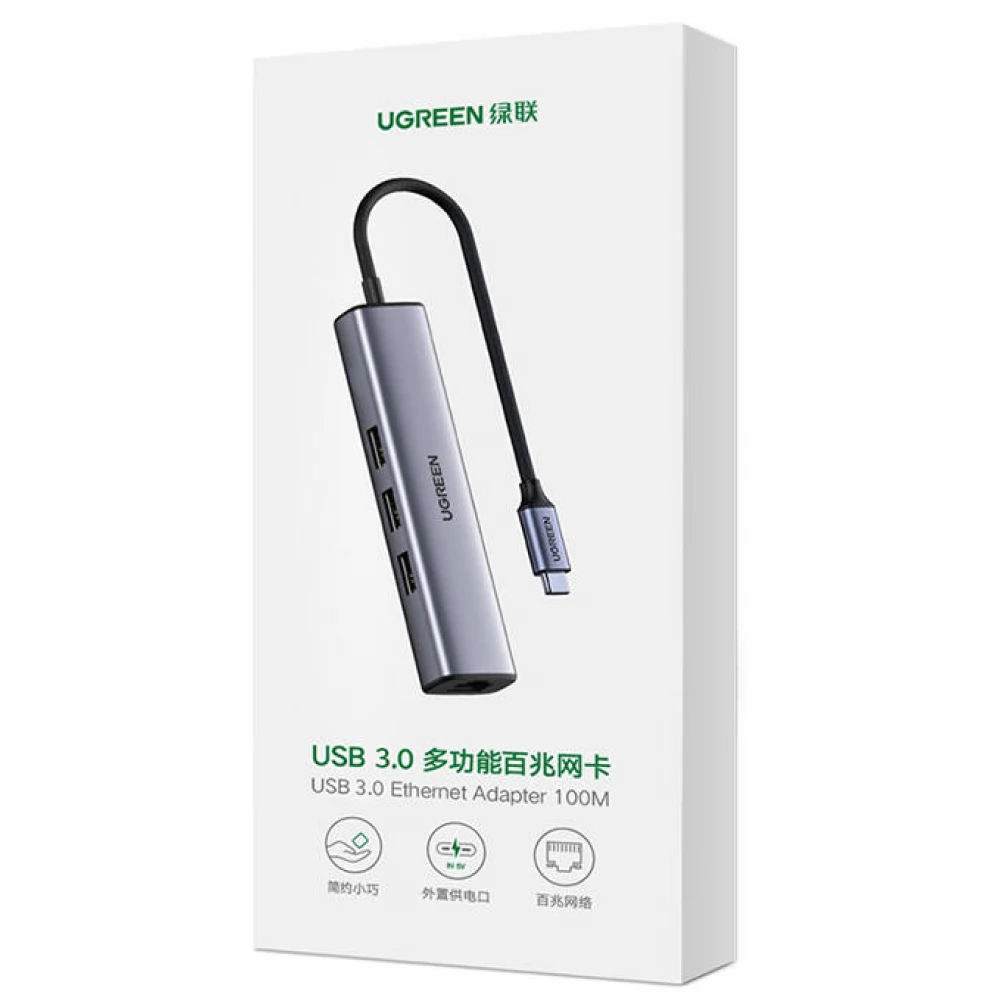UGREEN CM475 adapter USB-C hub gri