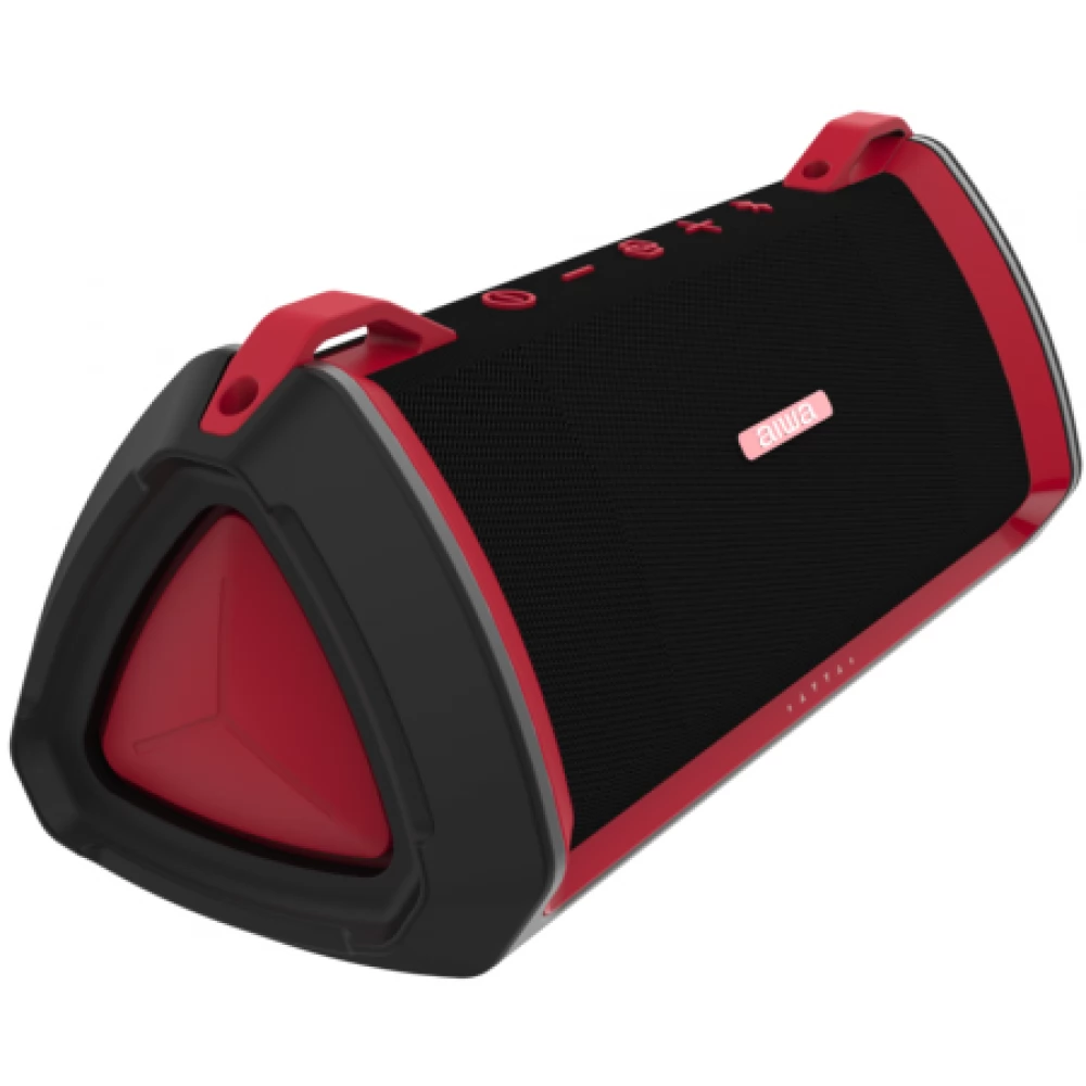 AIWA EXOS-3 tragbar wasserdicht Bluetooth Lautsprecher Schwarz und Rot